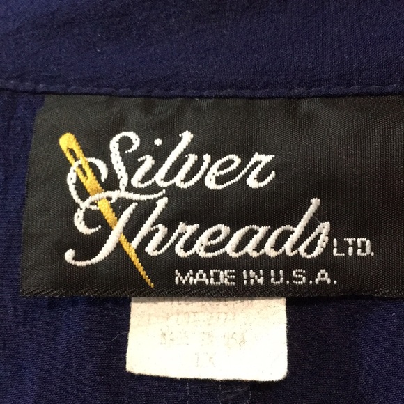 VTG JACKET COLOR BLOCK SILVER THREADS 1X WINDBREAKER - Picture 3 of 11